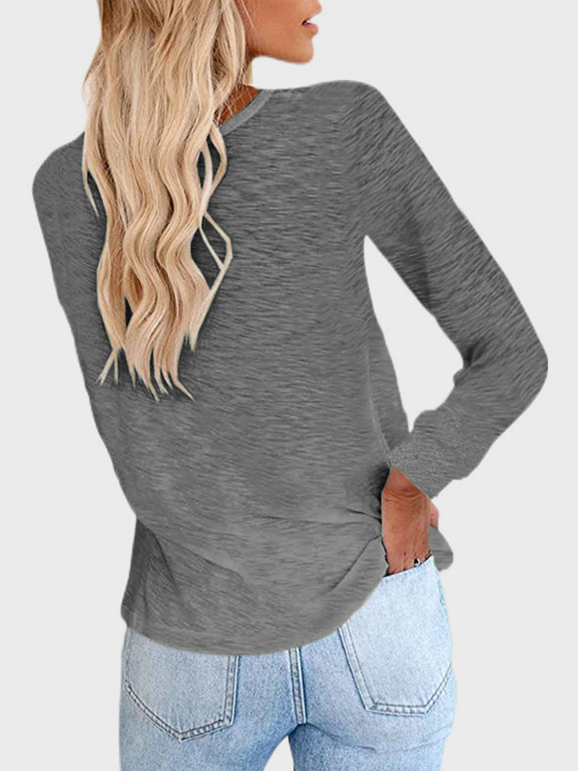 Full Size Round Neck Long Sleeve T-Shirt