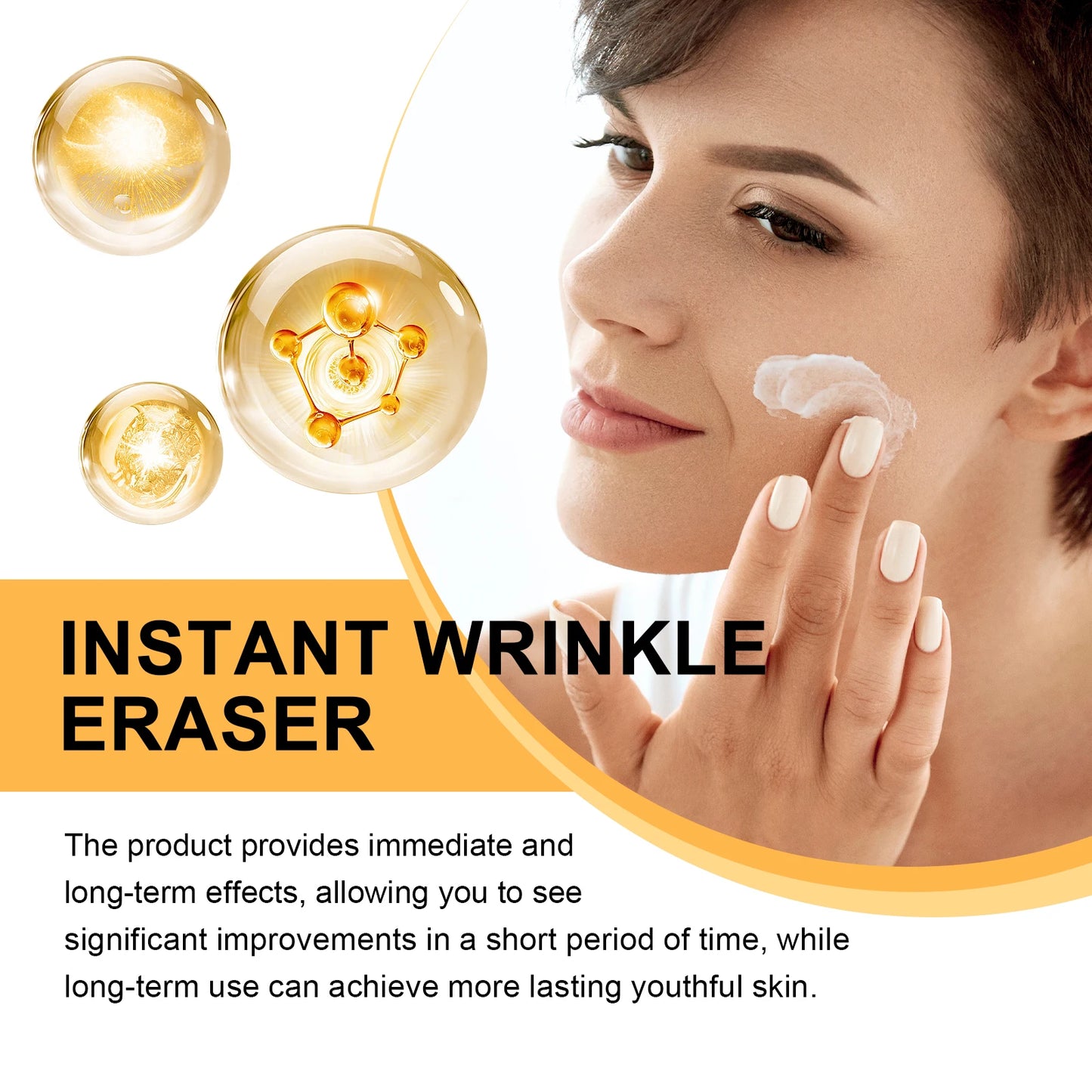 Face Cream Instant Wrinkle Eraser Skin Care Dark Spots  Remover Natural Moisturizing Hydrating Anti Aging Filler Facial Cream