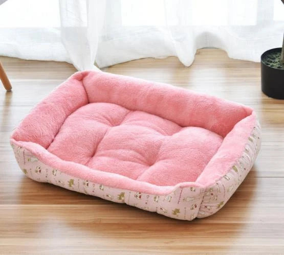 Warm Corduroy Padded Dog Bed