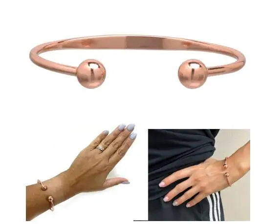 Copper Bangle Copper Cuff Bracelet Adjustable Open Bracelet Ring For Women Men Solar Dive Watch Necklace