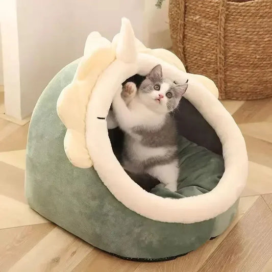 A Dinosaur Shaped Cat Sleep Cave