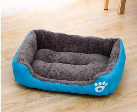 Warm Corduroy Padded Dog Bed