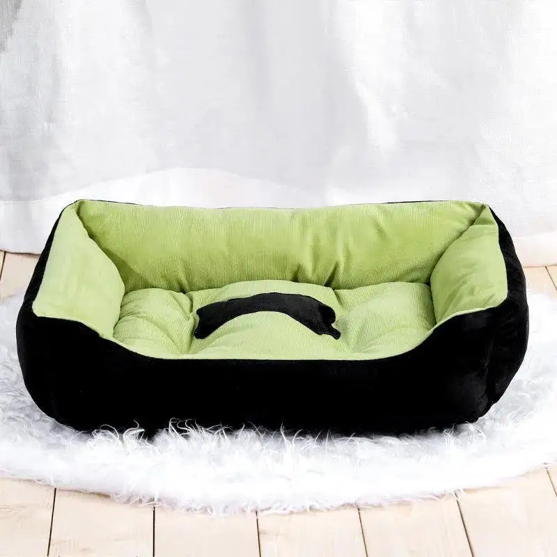 Warm Corduroy Padded Dog Bed