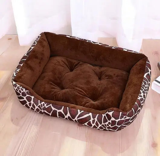 Warm Corduroy Padded Dog Bed