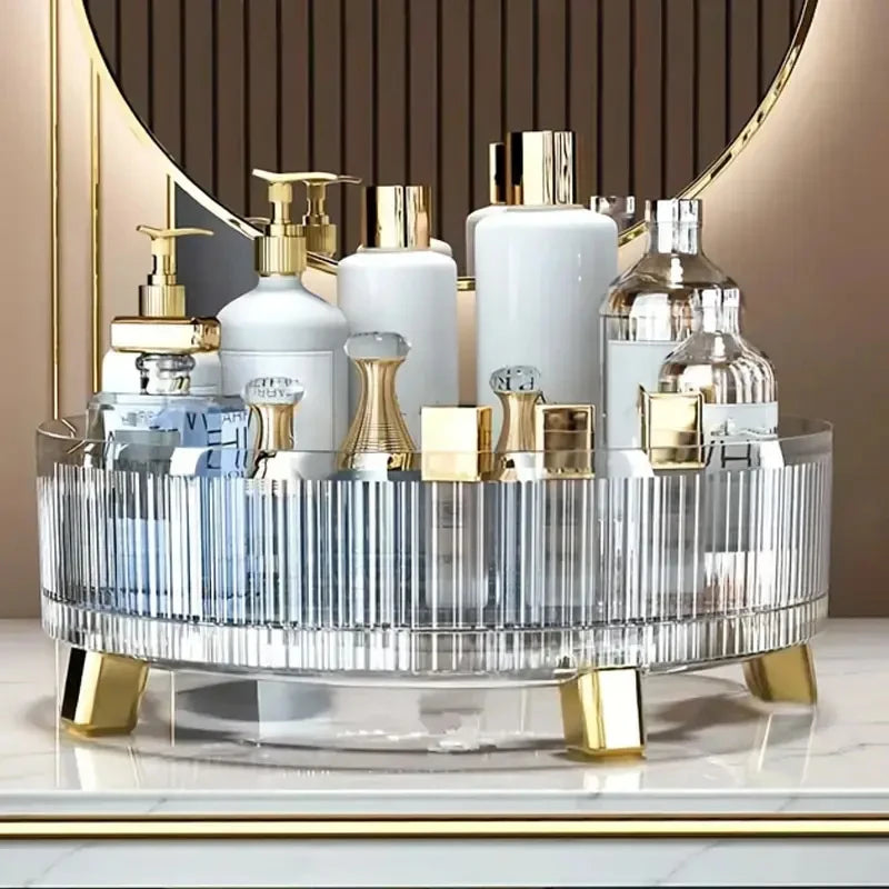 360 Rotating Makeup Organizer, Storage Cabinet, Large Capacity Round Perfume Organizer For Perfume, Lotion And SkinCareProducts