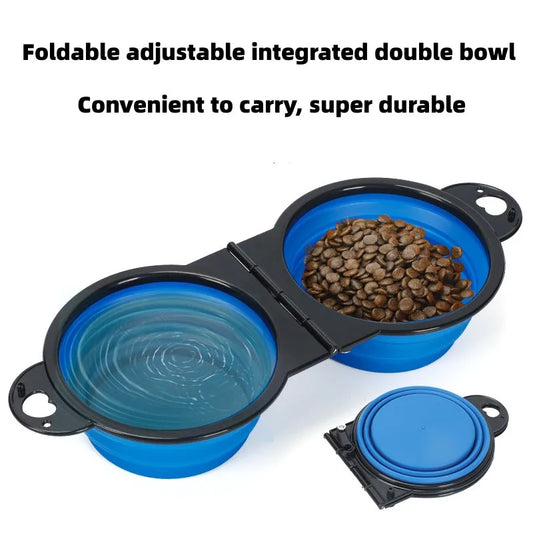 2-in-1 foldable dual bowl