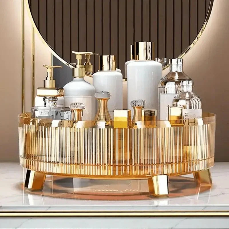 360 Rotating Makeup Organizer, Storage Cabinet, Large Capacity Round Perfume Organizer For Perfume, Lotion And SkinCareProducts