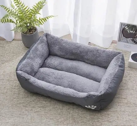 Warm Corduroy Padded Dog Bed