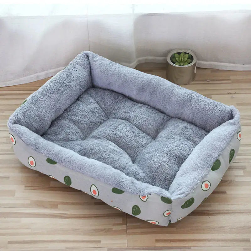 Warm Corduroy Padded Dog Bed